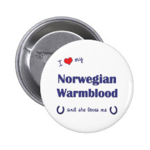 I Liebe mein norwegisches Warmblood (weibliches Pf Button