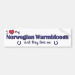 I Liebe mein norwegisches Warmbloods (mehrfache Pf Autoaufkleber
