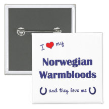 I Liebe mein norwegisches Warmbloods (mehrfache Pf Anstecknadelbutton