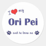 I Liebe mein Ori Pei (männlicher Hund) Aufkleber