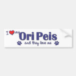 I Liebe mein Ori Peis (mehrfache Hunde) Auto Sticker