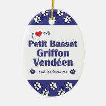 I Liebe mein Petit Dachshund Griffon Vendeen (männ Ornament