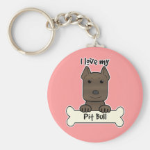 I Liebe mein Pitbull Schlüsselanhänger