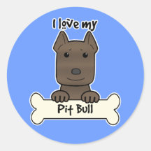 I Liebe mein Pitbull Sticker