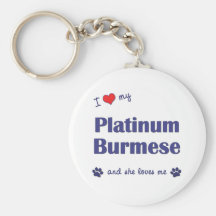 I Liebe mein Platin-Birmane (weibliche Katze) Schlüsselband