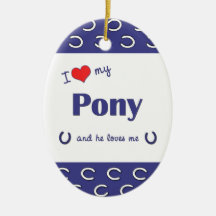 I Liebe mein Pony (männliches Pony) Weihnachtsornament
