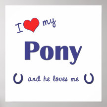 I Liebe mein Pony (männliches Pony) Posterdrucke