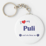 I Liebe mein Puli (weiblicher Hund) Schlüsselanhänger