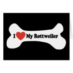 I Liebe mein Rottweiler - Hundeknochen Karten