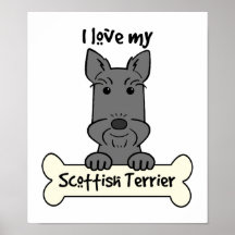 I Liebe mein schottischer Terrier Posterdrucke