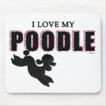 I Liebe mein schwarzer Pudel Mousepad