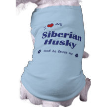 I Liebe mein sibirischer Schlittenhund (männlicher Hundebekleidung