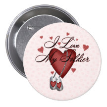 I Liebe mein Soldat Button