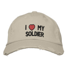 I Liebe mein Soldat gestickter Hut Bestickte Baseballmützen