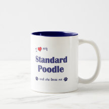 I Liebe mein Standardpudel (weiblicher Hund) Teetasse