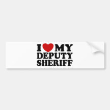 I Liebe mein Stellvertreter des Polizeichefs Autosticker