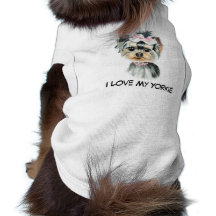 I Liebe mein Yorkie Hundehemd Haustiershirts