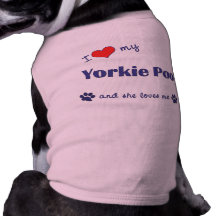 I Liebe mein Yorkie Poo (weiblicher Hund) Hundetshirts