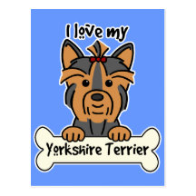 I Liebe mein Yorkshire-Terrier Postkarte