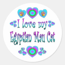 I Liebe meine ägyptische Mau Katze Stickers