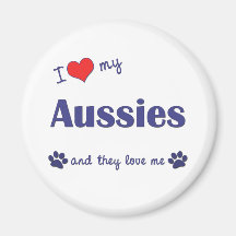 I Liebe meine Australier (viele Hunde) Magnete