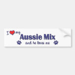 I Liebe meine australische Mischung (männlicher Hu Autosticker