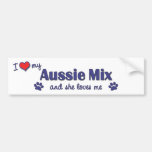 I Liebe meine australische Mischung (weiblicher Hu Autoaufkleber