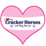 I Liebe meine Cracker-Pferde (mehrfache Pferde) Photo Statuen