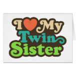 I Liebe meine Doppelschwester Karten