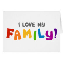 I Liebe meine Familie Grußkarte