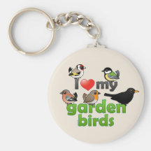 I Liebe meine Garten-Vögel Schlüsselbänder