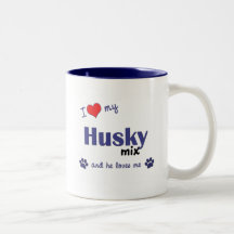 I Liebe meine heisere Mischung (männlicher Hund) Kaffeetasse
