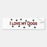 I Liebe meine Hunde Autosticker