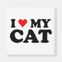 I Liebe meine Katze Kühlschrankmagnete