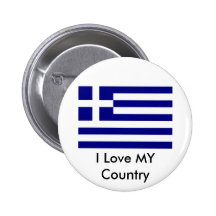 I Liebe MEINE Land-Griechenland-Flagge das MUSEUM  Anstecknadelbuttons