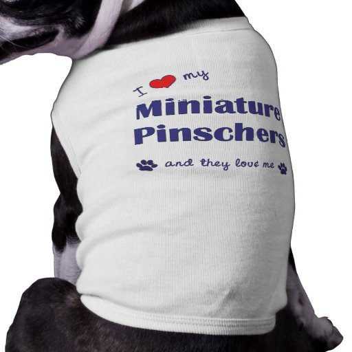 I Liebe meine MiniaturPinschers (mehrfache Hunde) Hund T-shirt