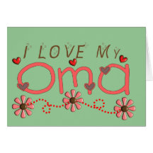 I Liebe meine OMA Geschenke Karten