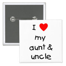 I Liebe meine Tante u. Onkel Anstecknadelbutton