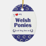 I Liebe meine Waliser-Ponys (mehrfache Ponys) Weihnachtsornament