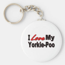 I Liebe meine Yorkie-Poo Hundegeschenke und -kleid Schlüsselband