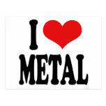 I Liebe-Metall Postkarte