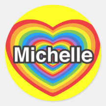 I Liebe Michelle. Liebe I Sie Michelle. Herz Aufkleber