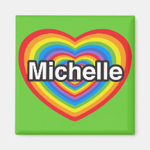 I Liebe Michelle. Liebe I Sie Michelle. Herz Kühlschrankmagnete