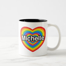 I Liebe Michelle. Liebe I Sie Michelle. Herz Kaffee Tasse
