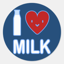 I Liebe-Milch-Aufkleber