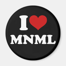I Liebe minimal Kühlschrankmagnet