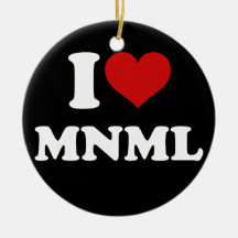 I Liebe minimal Weihnachtsbaum Ornament