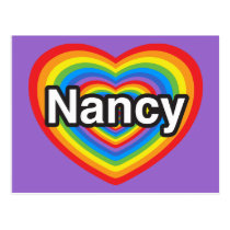 I Liebe Nancy. Liebe I Sie Nancy. Herz postkarten