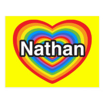 I Liebe Nathan. Liebe I Sie Nathan. Herz postkarten