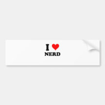 I Liebe-Nerd Autosticker